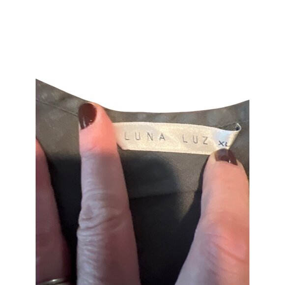 Luna Luz Linen Sleeveless Midi Dress SZ XL Lagenlook - Picture 3 of 7